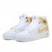 Kit 2 Tênis Bota Nike Air Jordan Branco Dourado e Branco Preto